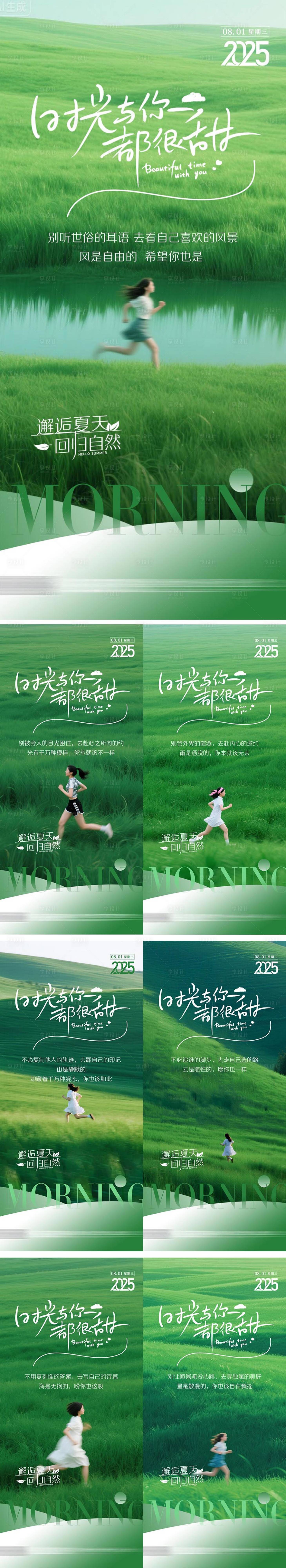源文件下载【享设计】搜索编号：91650031948206817【早安清新系列森系海报】