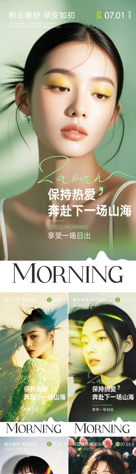 源文件下载【医美早安图系列海报】编号：87380031694329110
