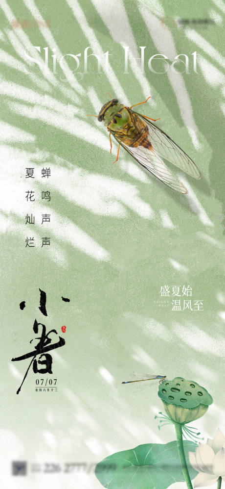 源文件下載【享設計】搜索編號：80750031998248101【地產節氣小暑單圖】