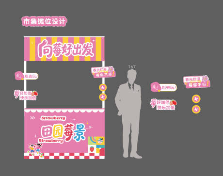 源文件下载【享设计】搜索编号：21450031023269362【草莓市集摊位招牌】