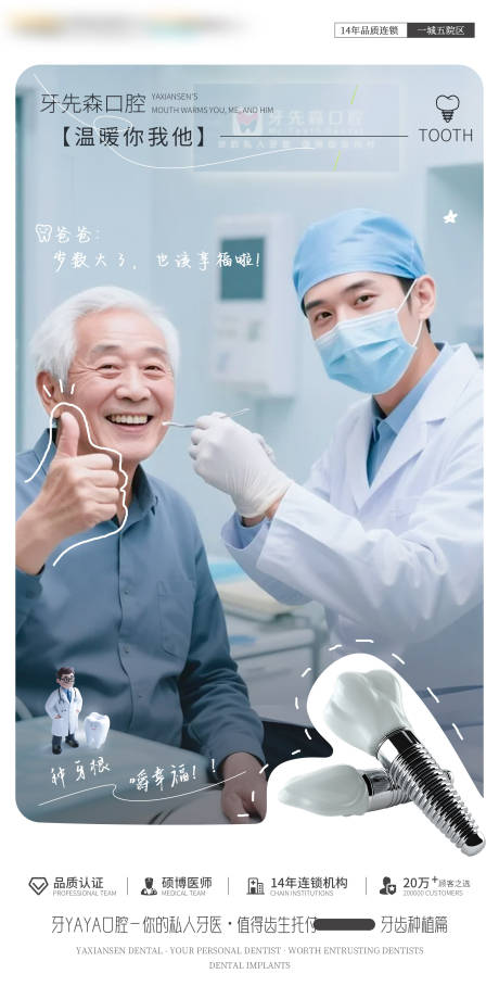 源文件下載【口腔種植牙早安海報】編號：94760032216563655