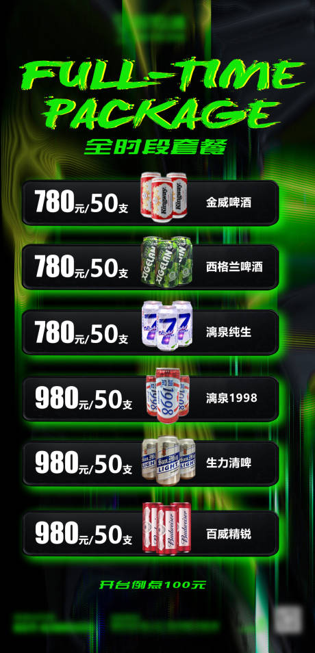 源文件下载【酒吧夜店酒水套餐海报】编号：98610032061253661