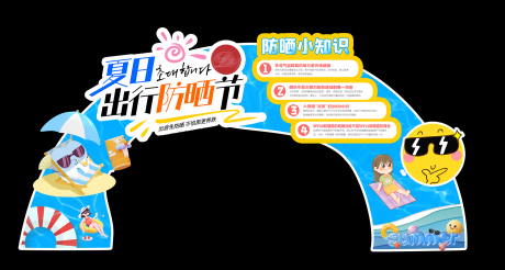 源文件下载【享设计】搜索编号：73900032066051356【夏季防晒异形门头】