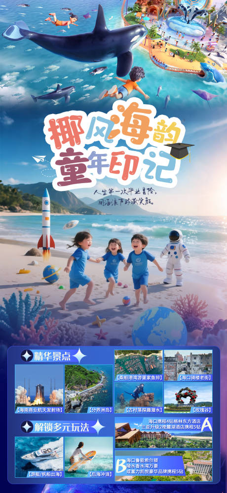 源文件下载【椰风海韵童年印记海报】编号：90920032116654589