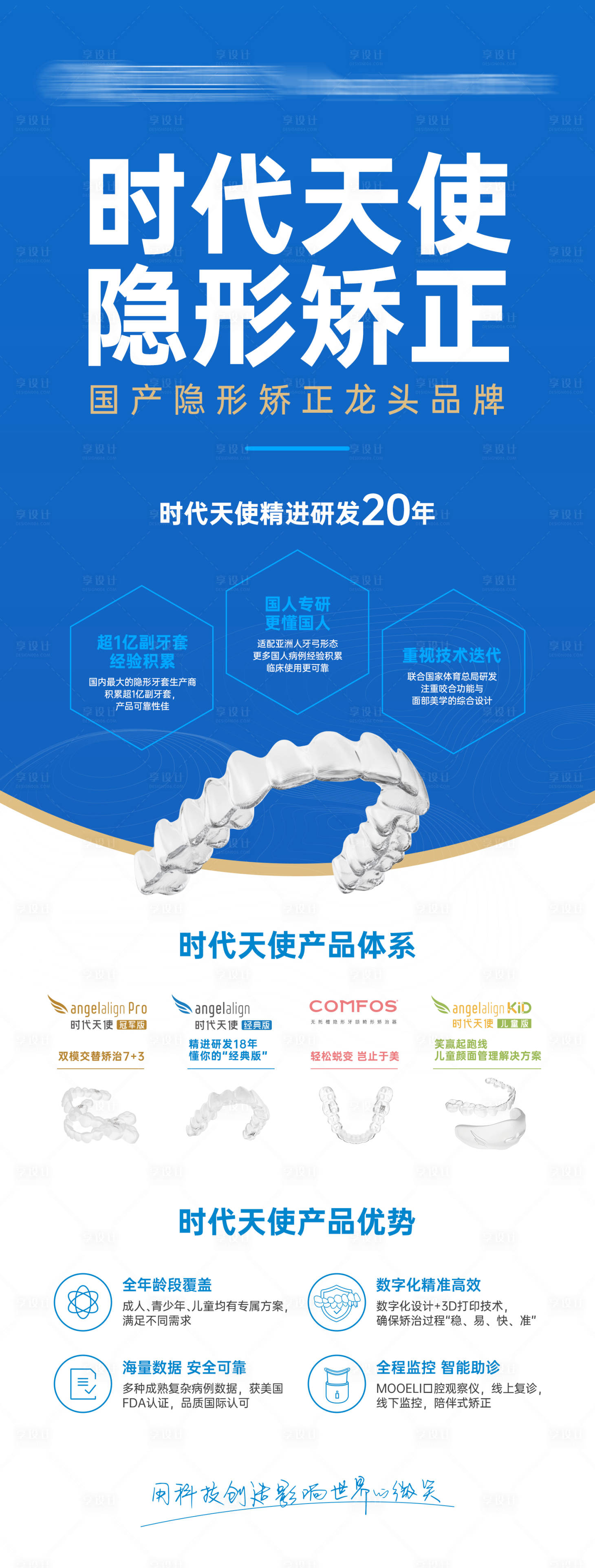 源文件下载【享设计】搜索编号：77980031849973361【隐形矫正产品介绍海报】