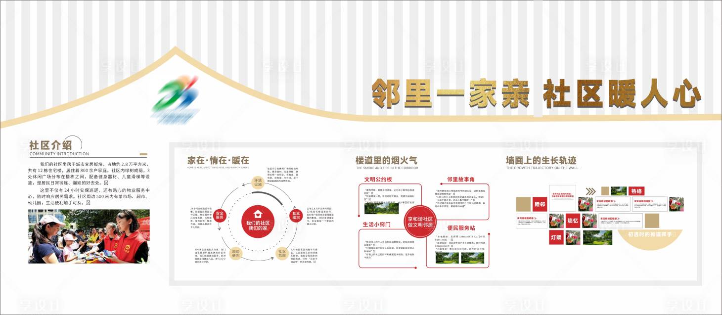 源文件下载【享设计】搜索编号：62490031844704136【社区文化背景板】