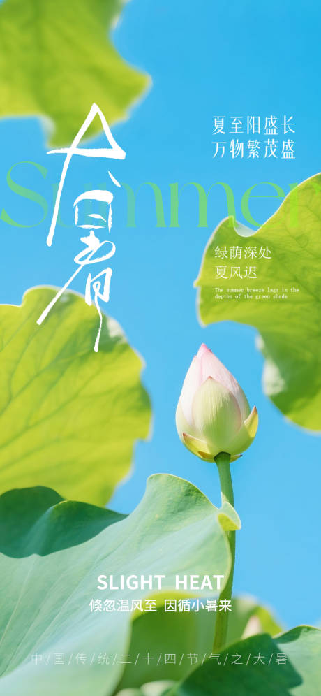 源文件下载【享设计】搜索编号：71280031893216874【大暑节气夏天海报】