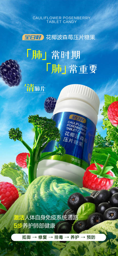 源文件下载【大健康蔬果压片糖果海报】编号：57070032034415563