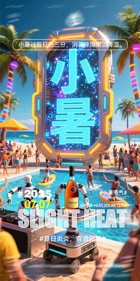 源文件下載【享設(shè)計】搜索編號：86200031805201316【酒吧小暑3D繽紛海報】