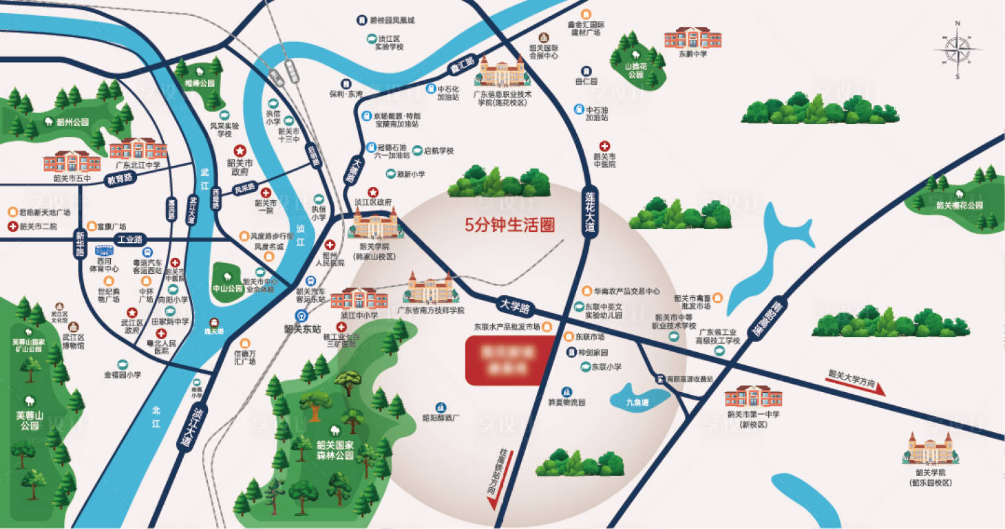 源文件下載【享設計】搜索編號：93270031744717409【房地產區位圖】