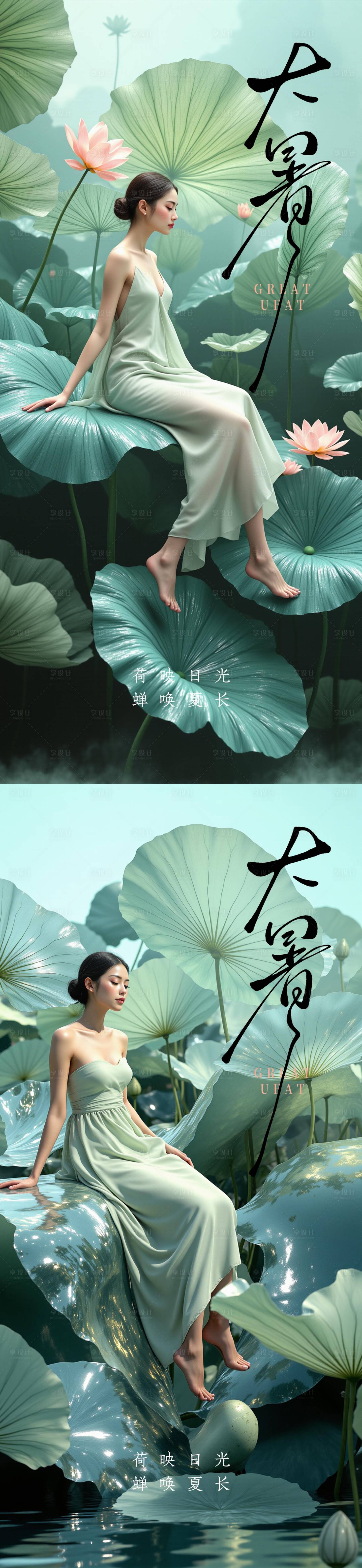 源文件下載【享設(shè)計(jì)】搜索編號(hào)：70100031965846467【大暑小暑處暑節(jié)氣節(jié)日海報(bào)】