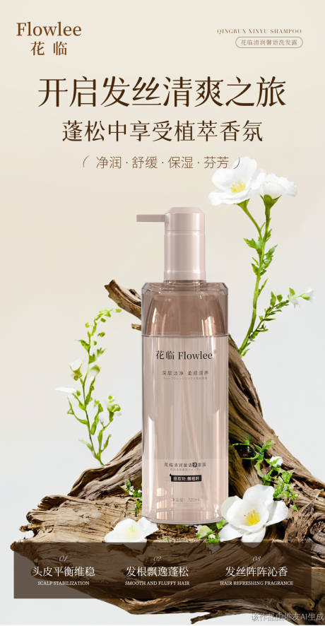 源文件下载【植萃香氛洗发水海报】编号：84090031907192477