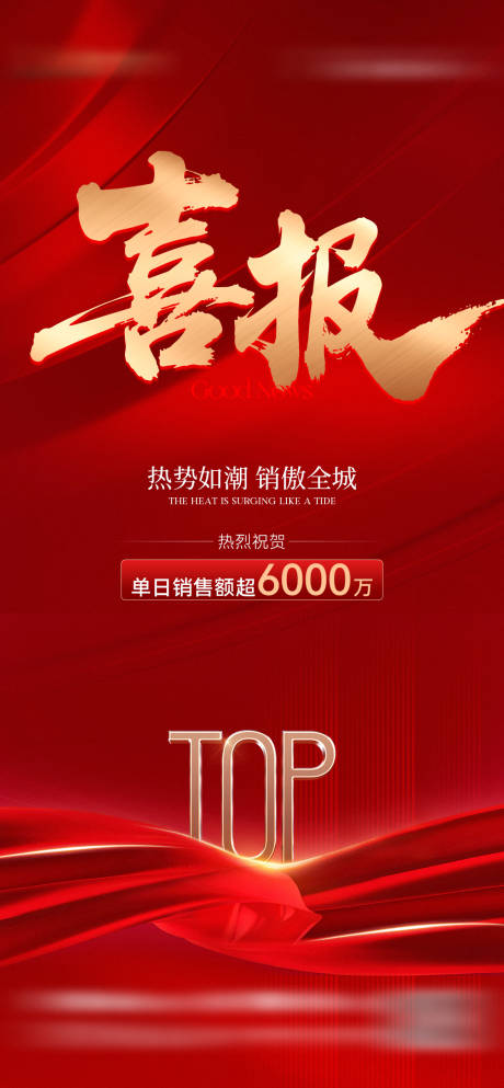 源文件下载【地产热销喜报TOP海报】编号：65750031838573549