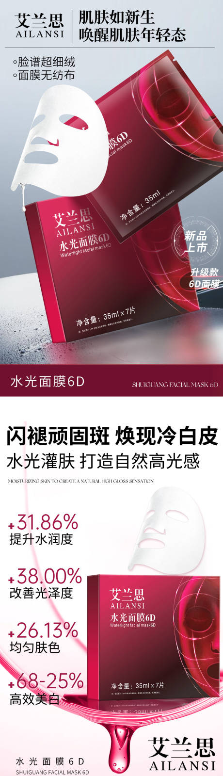 源文件下载【深红面膜海报】编号：30830031783809099
