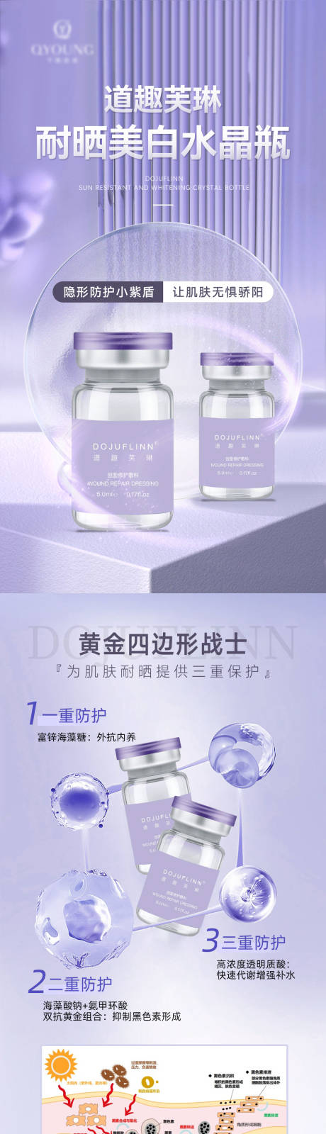 源文件下載【享設計】搜索編號：42680031888741798【道趣耐曬美白水晶瓶系列海報】