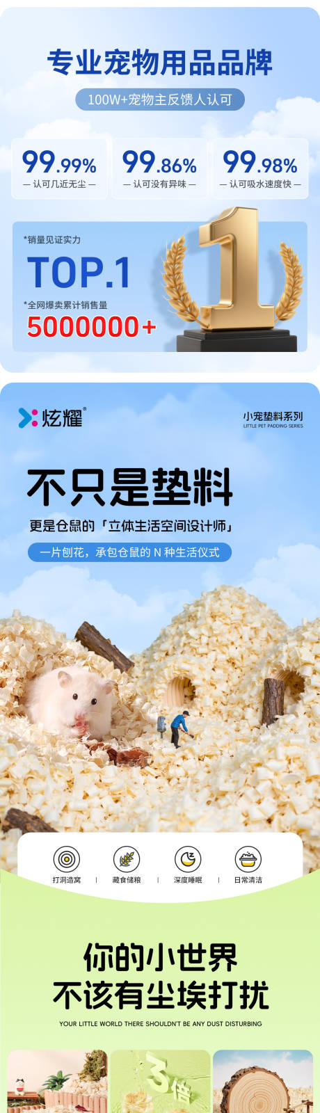 源文件下载【仓鼠除臭木屑电商详情页设计】编号：48470031766427532