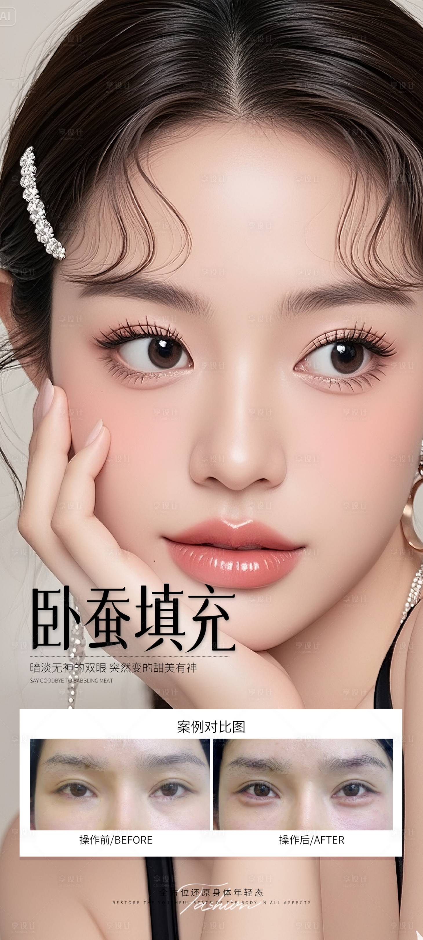 源文件下載【享設(shè)計】搜索編號：37520032046915173【臥蠶填充案例】