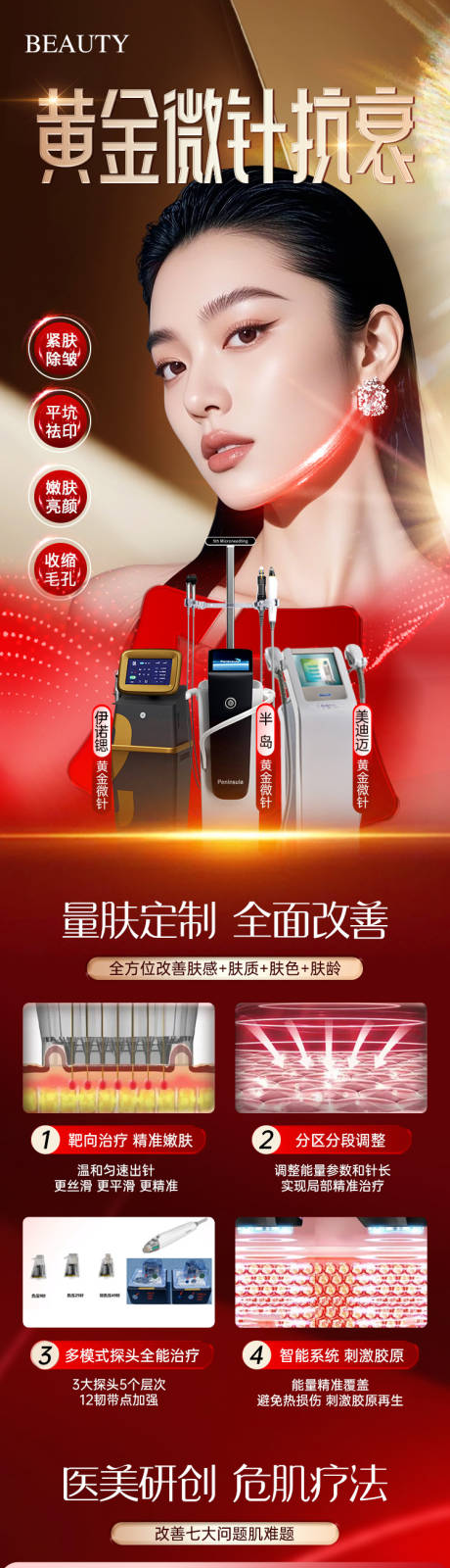源文件下载【医美黄金微针长图海报】编号：68170031740137701