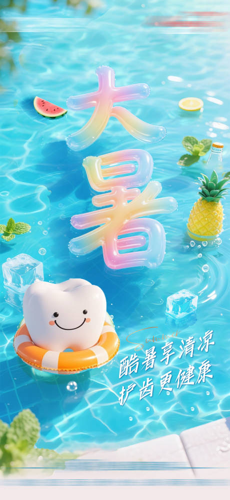 源文件下载【享设计】搜索编号：55690032098448469【大暑海报】