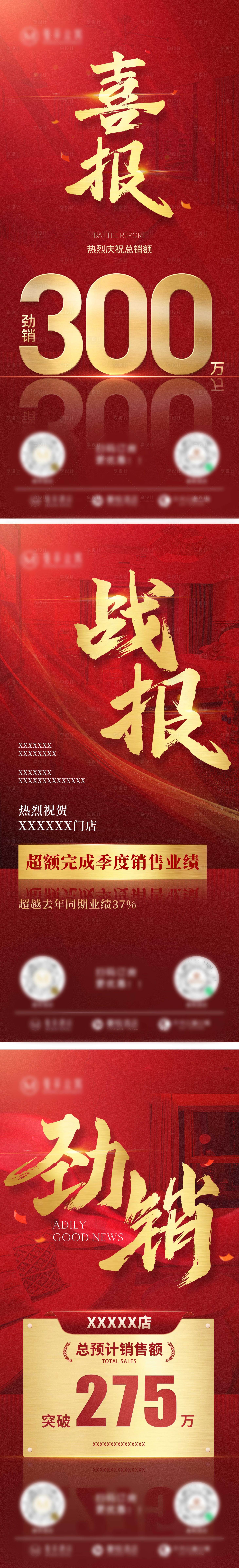 源文件下载【享设计】搜索编号：75700031995418290【酒店战报劲销喜报系列海报】