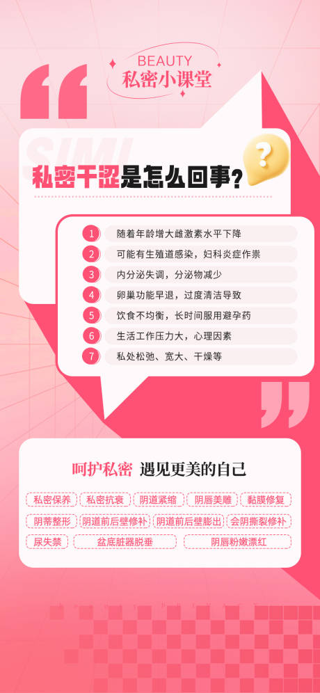 源文件下载【私密养护海报】编号：33100032122597642