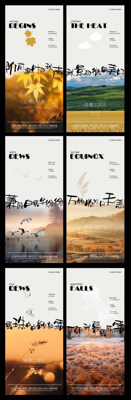 源文件下载【秋季节气系列海报】编号：66180032187363836