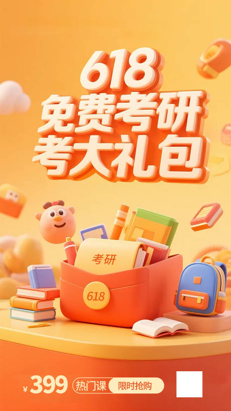 源文件下载【618考研活宣传动海报】编号：52800031676032024