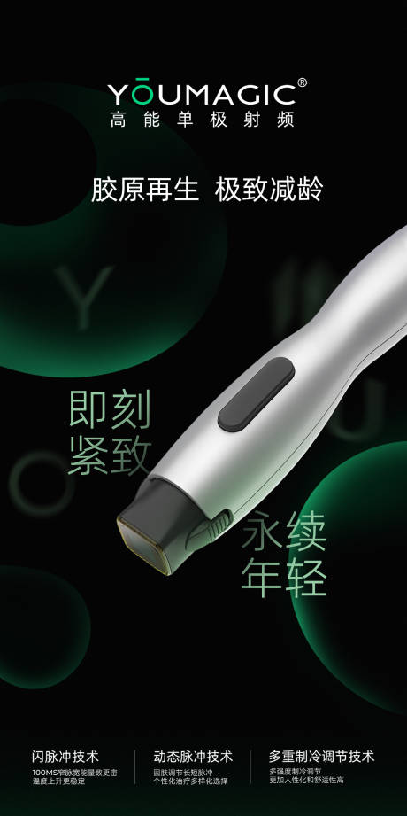 源文件下載【享設(shè)計】搜索編號：90940031753275158【醫(yī)美YOUMAGIC 優(yōu)瑪吉儀器海報】