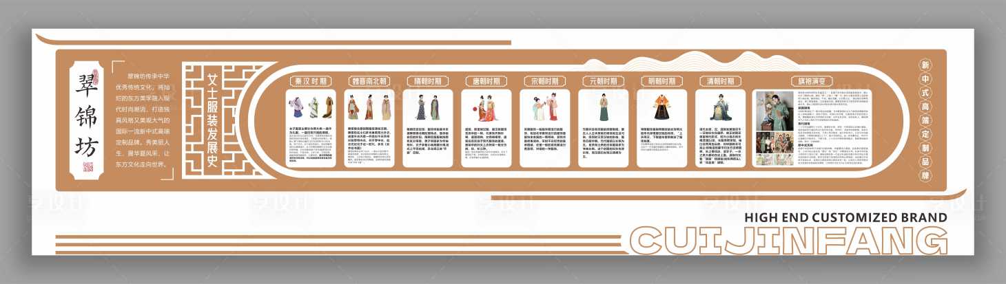 源文件下载【享设计】搜索编号：41920031676441091【成都雅靓奇服饰文化墙设计】