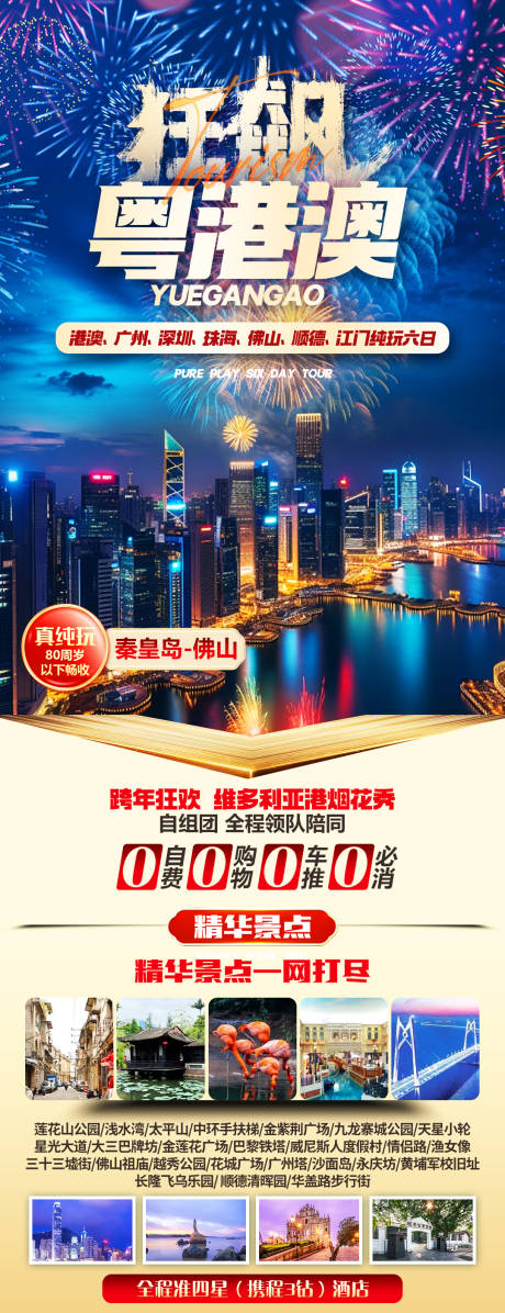 源文件下载【狂飙粤港澳旅游海报】编号：39900032118193076
