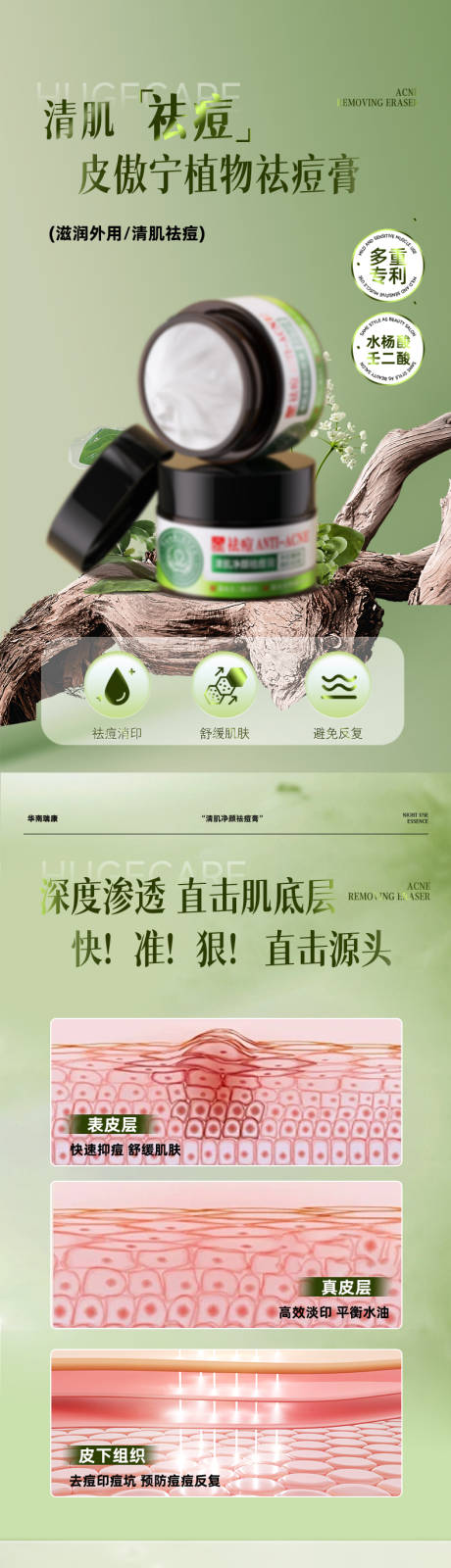 源文件下載【電商產品祛痘膏美妝個護用品詳情頁】編號：16500032172227105