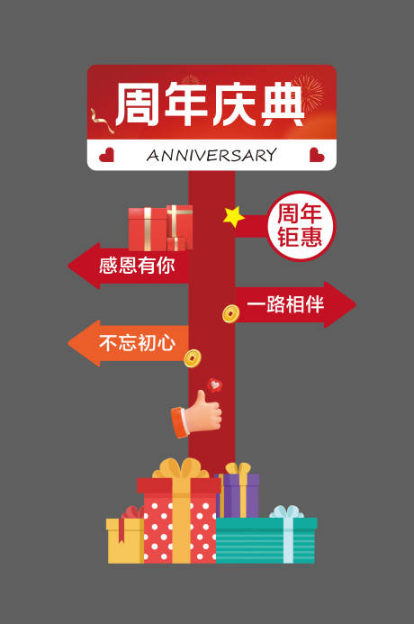 源文件下载【享设计】搜索编号：32730031750284143【周年庆活动指引牌】