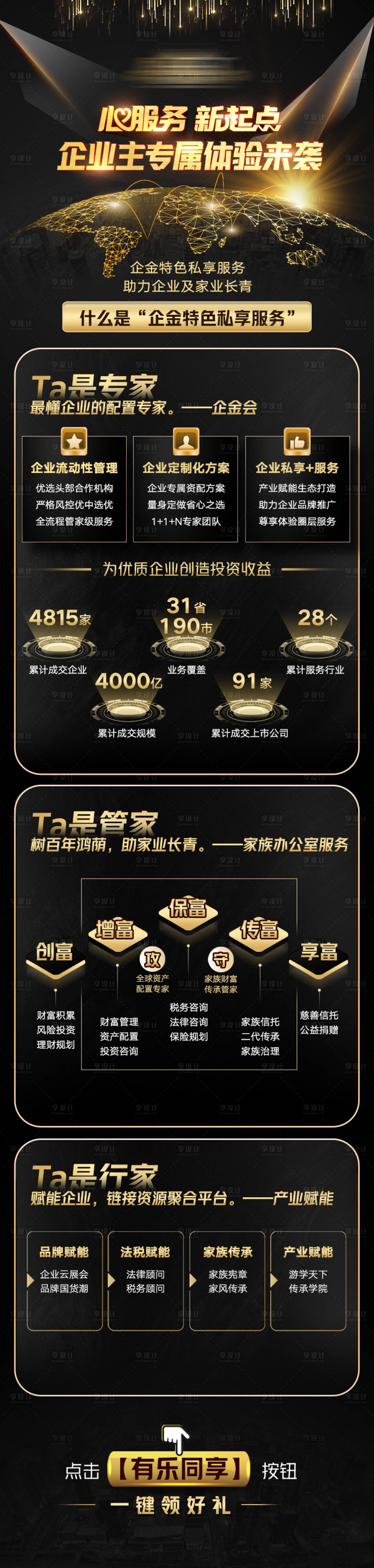 源文件下載【享設計】搜索編號：73090032044315943【企業主黑金長圖海報】