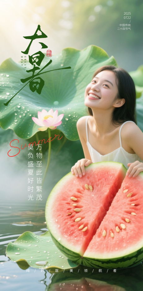 源文件下载【医美大暑海报】编号：20450032042279177