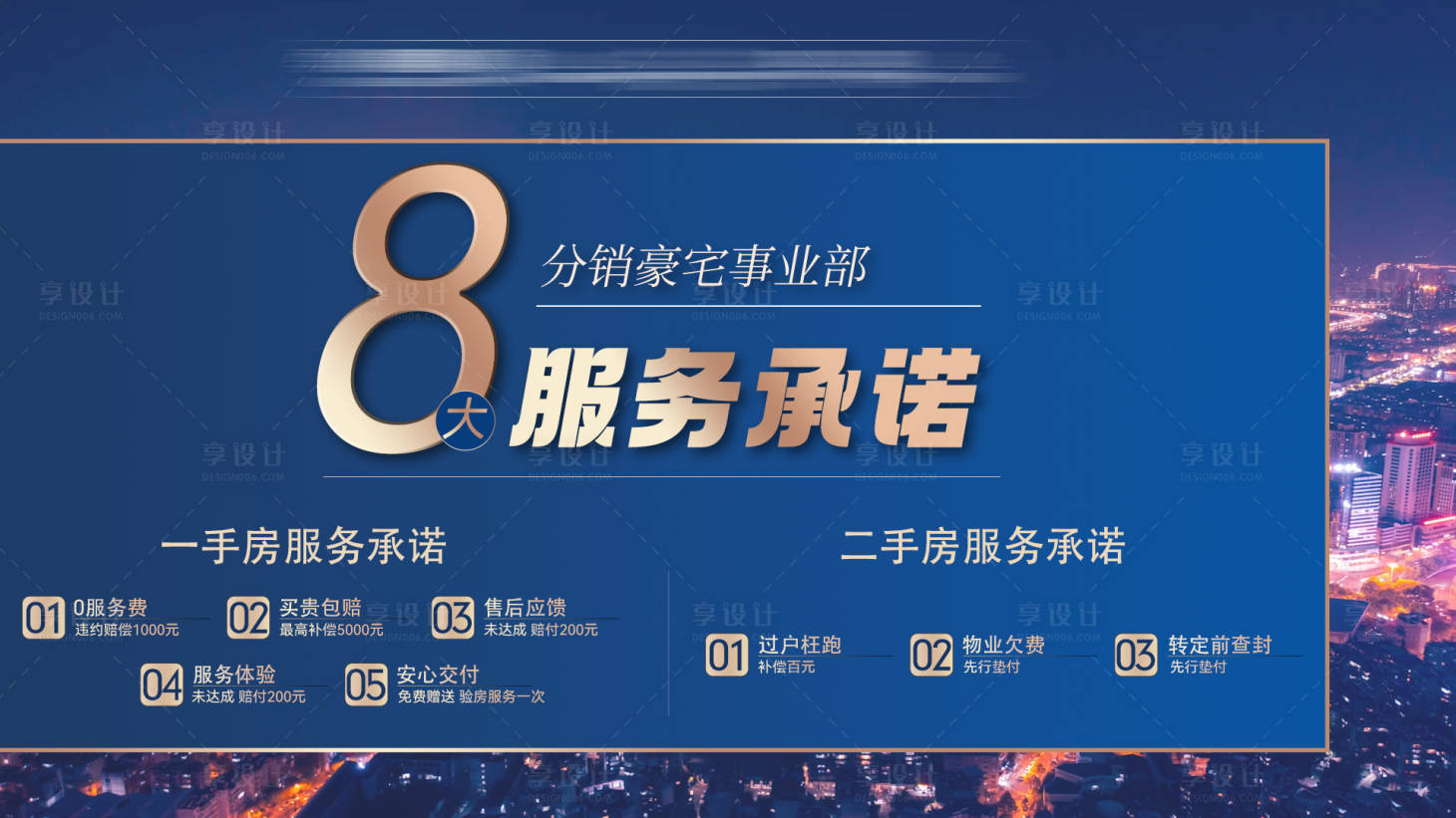 源文件下载【享设计】搜索编号：74640032147892501【8大服务承诺海报展板】