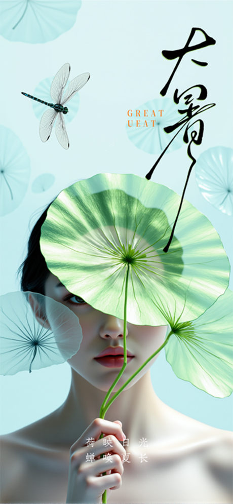 源文件下载【大暑小暑处暑节气节日海报】编号：57980031892384128