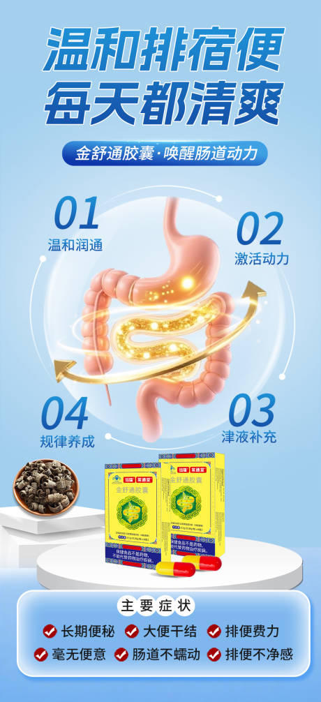 源文件下载【便秘通便产品海报】编号：77190032219235925