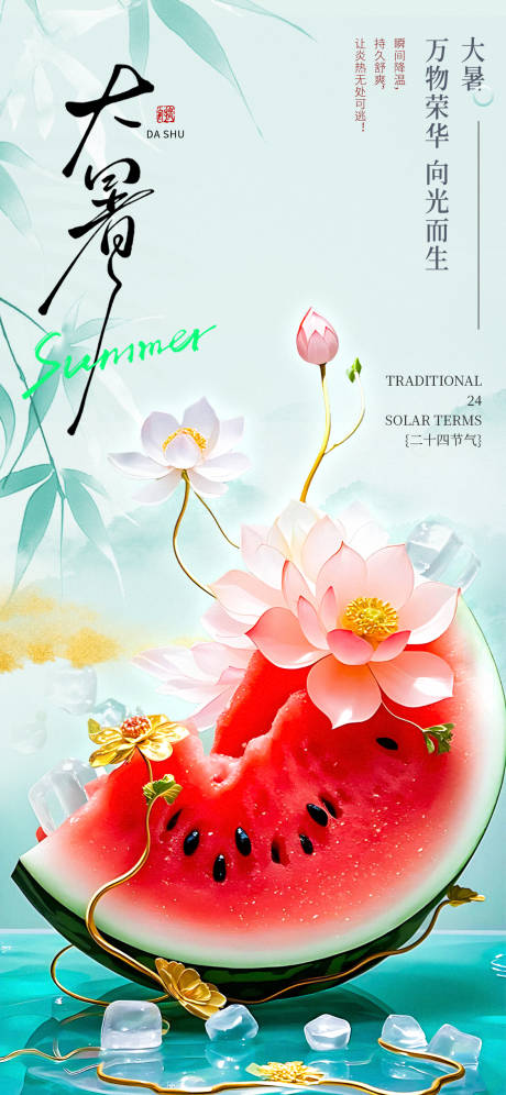 源文件下載【大暑節氣海報】編號：59470031816741689