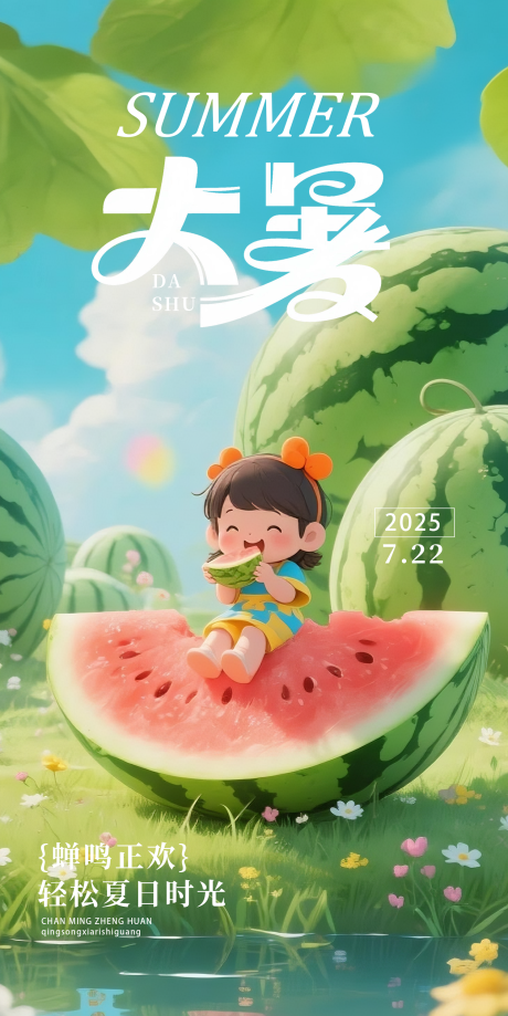 源文件下载【大暑海报】编号：91160031895925304