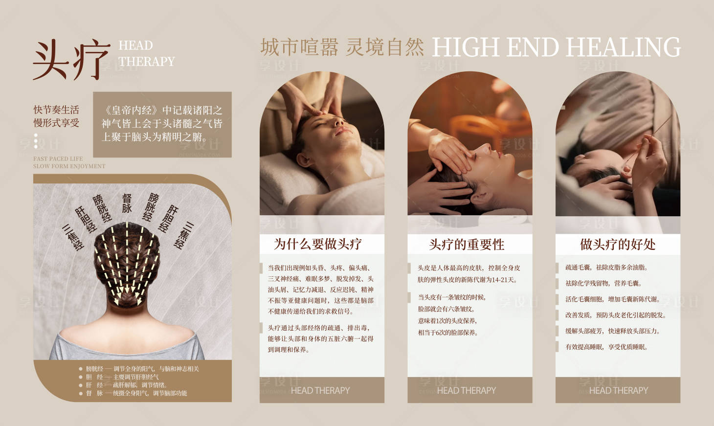 源文件下载【享设计】搜索编号：49820032181067158【头疗养生主画面】