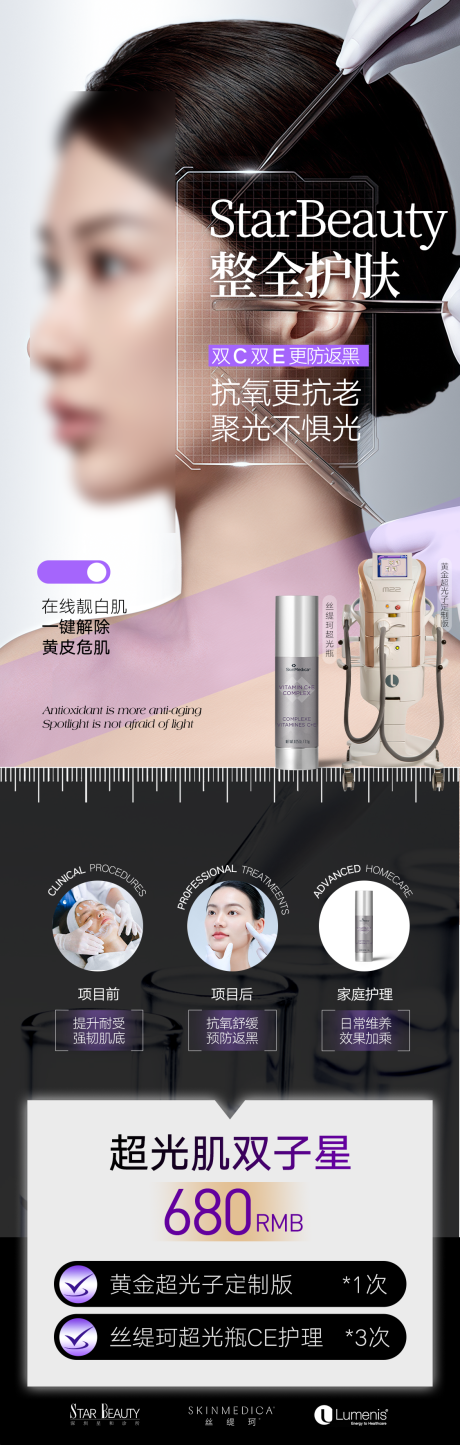 源文件下载【享设计】搜索编号：93140030323641072【整全护肤超光子海报】
