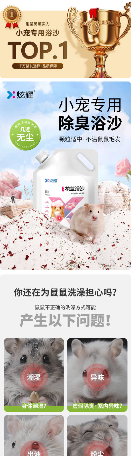 源文件下载【宠物用品浴沙详情页】编号：81800031766729410