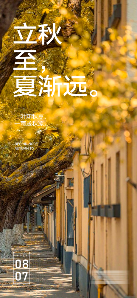 源文件下載【立秋節氣海報】編號：59320032107796676