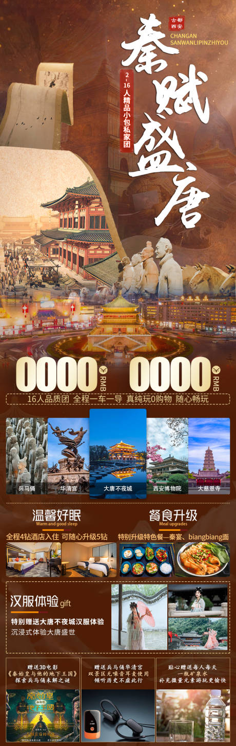 源文件下载【享设计】搜索编号：94100032100752422【秦赋盛唐旅游长图】