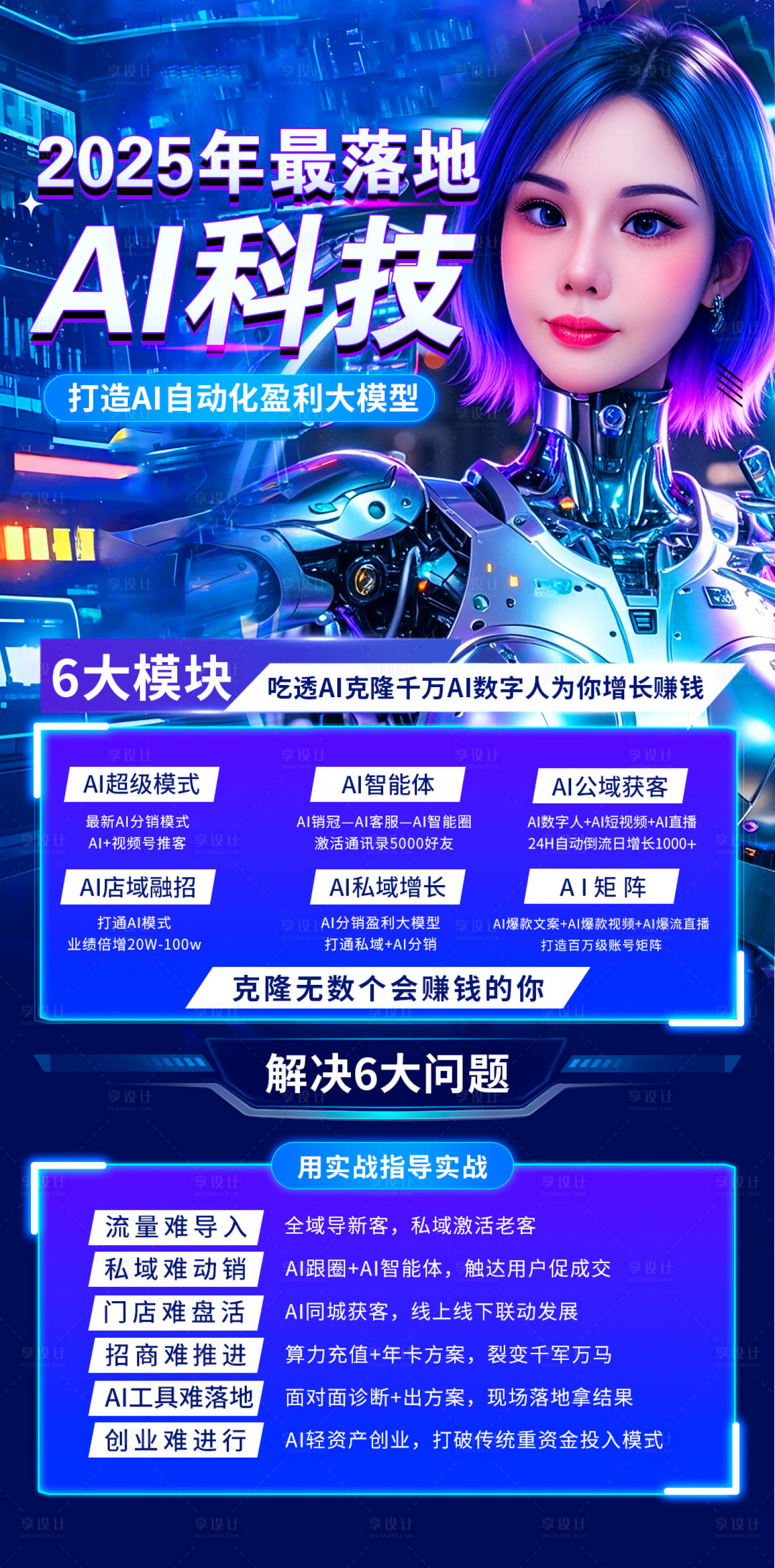 源文件下载【美业AI科技数大字报招商造势活动海报】编号：16700032048708824