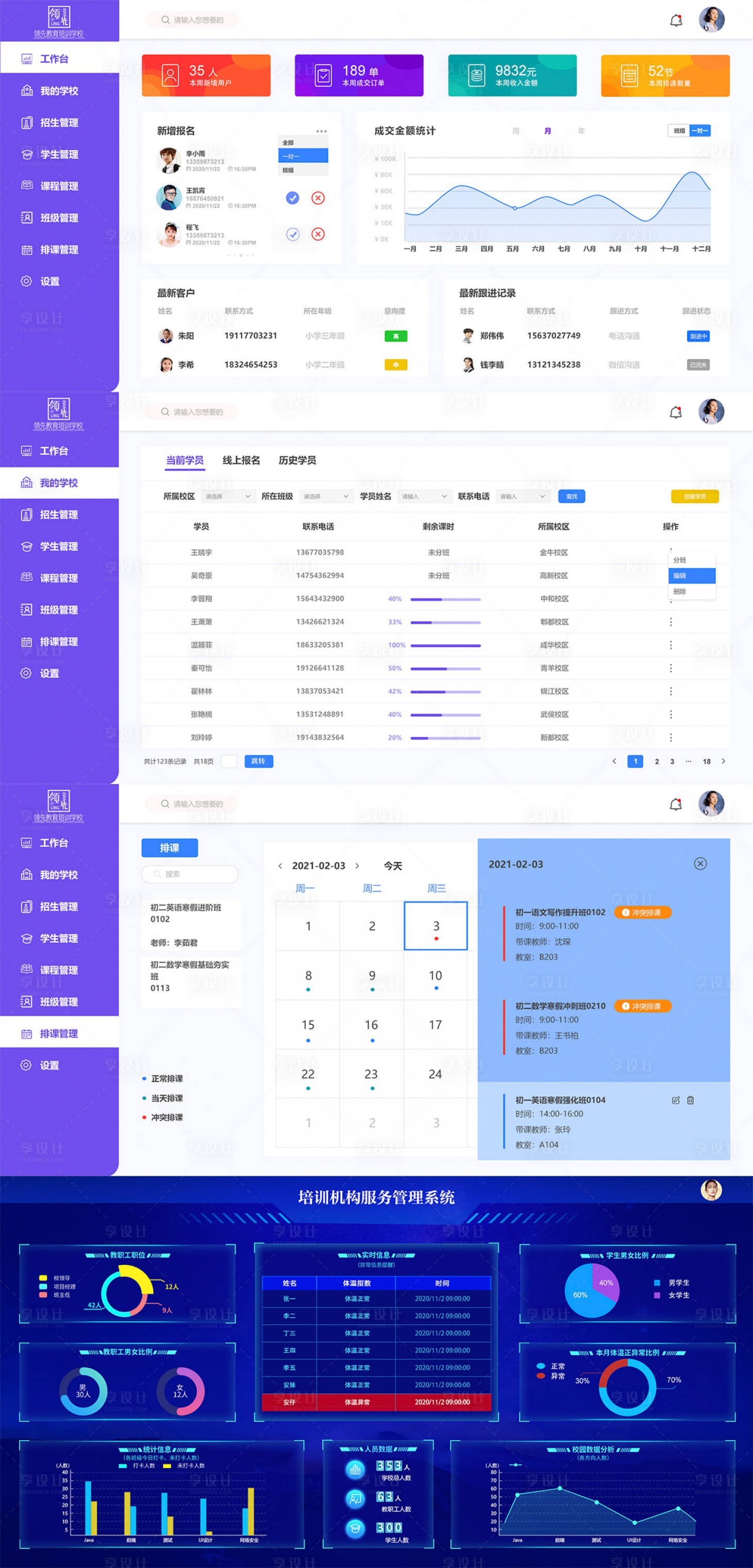 源文件下载【享设计】搜索编号：83090031842339325【培训机构服务后台管理系统】