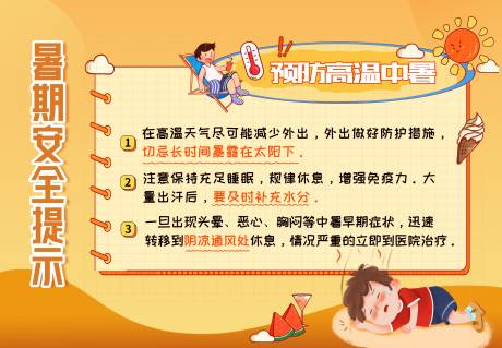 预防高温中暑展板