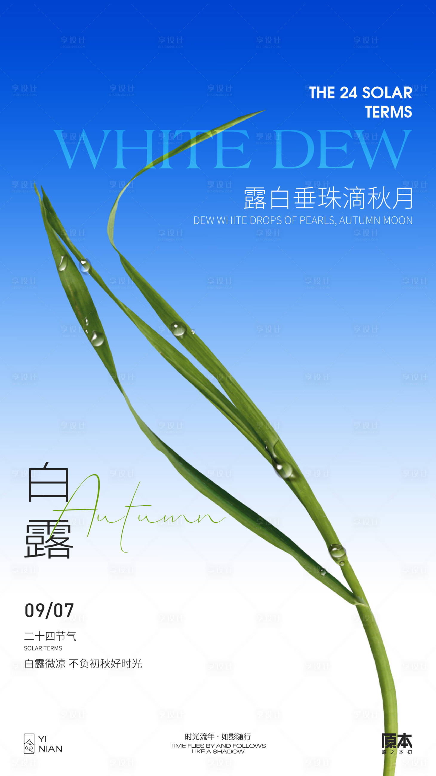 源文件下載【白露清新海報】編號：67340032212896779