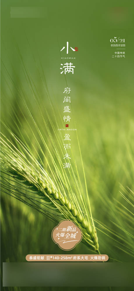 源文件下載【享設計】搜索編號：23780031939852167【小滿節氣海報】