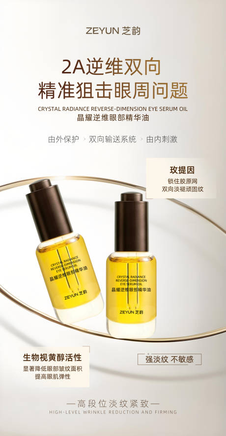 眼部精华油眼霜眼周产品海报